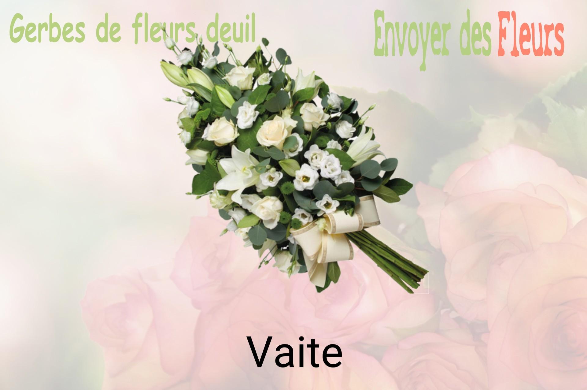 Gerbe de fleurs de deuil livrée à Vaite